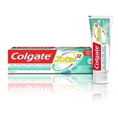 Зубная паста Colgate TOTAL 12 Профессиональная чистка 75 мл в Улыбка Радуги