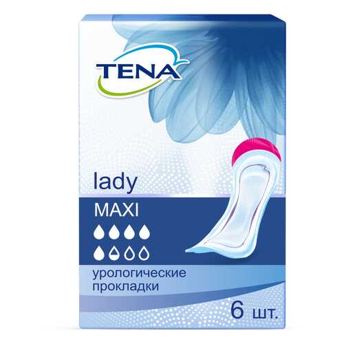 Прокладки Tena Lady Maxi 6 шт в Улыбка Радуги