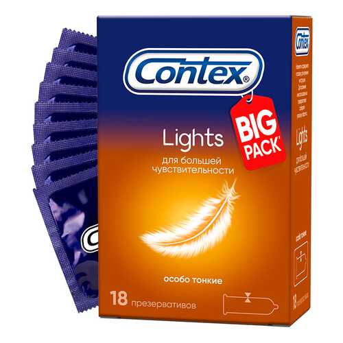 Презервативы Contex Lights 18 шт. в Улыбка Радуги