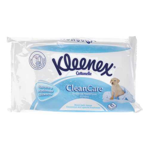 Туалетная бумага Kleenex CleanCare влажная листовая (сменный блок) 42 шт. в Улыбка Радуги