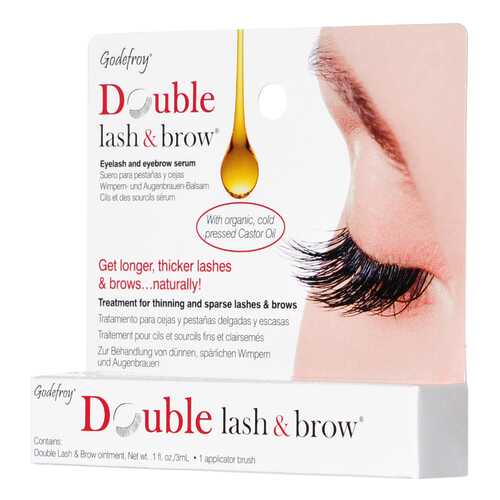 Средство для роста ресниц и бровей Godefroy Double Lash & Brow Organic Oil 3 мл в Улыбка Радуги