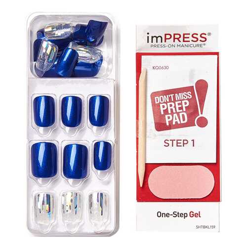 Накладные ногти KISS Impress Press-On Manicure One Step Gel Boss Lady 30 шт в Улыбка Радуги