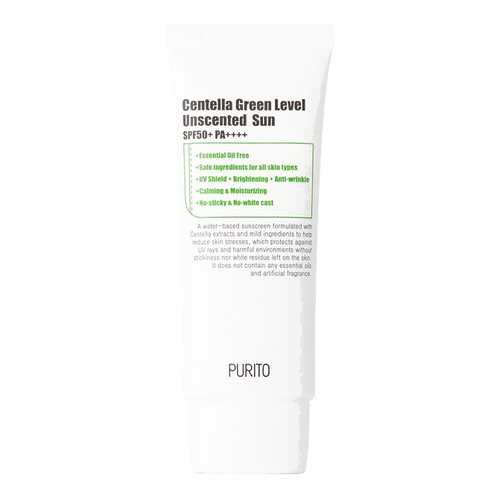 PURITO Cолнцезащитный крем с центеллой Centella Green Level Unscented Sun SPF50+PA+++ в Улыбка Радуги