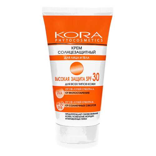 Солнцезащитное средство KORA Высокая защита SPF 30 150 мл в Улыбка Радуги