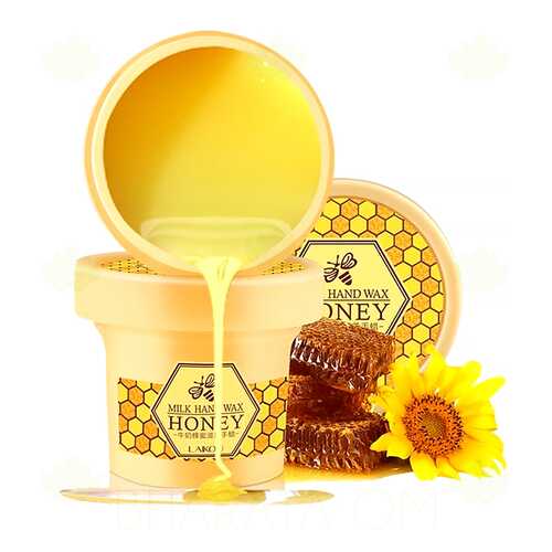 Парафиновая маска для рук c молоком и медом Milk Hand Wax Honey Laikou 120 гр. в Улыбка Радуги