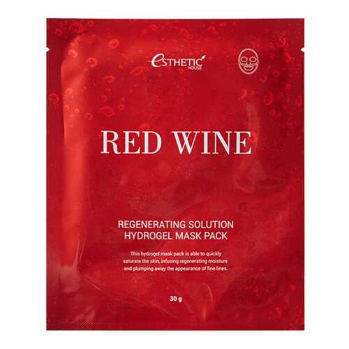 Маска для лица Esthetic House Red Wine Regenerating Solution Hydrogel Mask Pack 28 мл в Улыбка Радуги