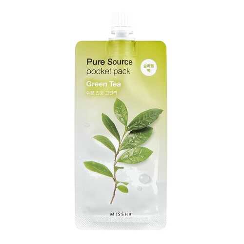 Маска для лица Missha Pure Source Pocket Pack - Green Tea 10 мл в Улыбка Радуги