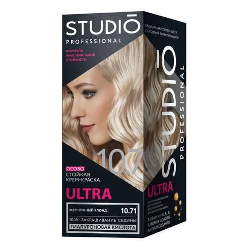 Комплект ULTRA для окрашивания волос STUDIO PROFESSIONAL 10.71 жемчужный блонд 2*50+15 мл в Улыбка Радуги