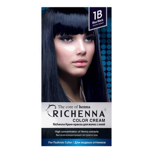 Краска для волос RICHENNA Color Cream 1B Blue Black в Улыбка Радуги