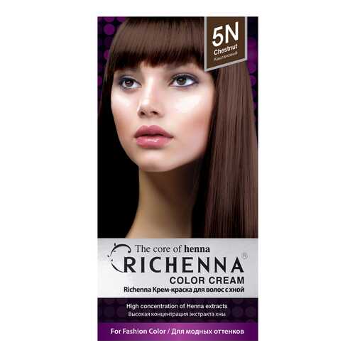 Краска для волос RICHENNA Color Cream 5N Chestnut в Улыбка Радуги