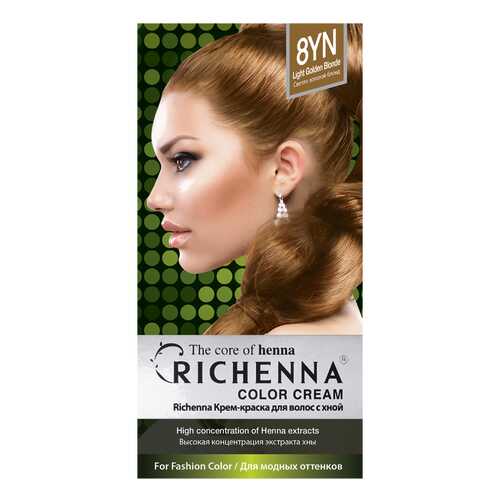 Краска для волос RICHENNA Color Cream 8YN Light Golden Blonde в Улыбка Радуги