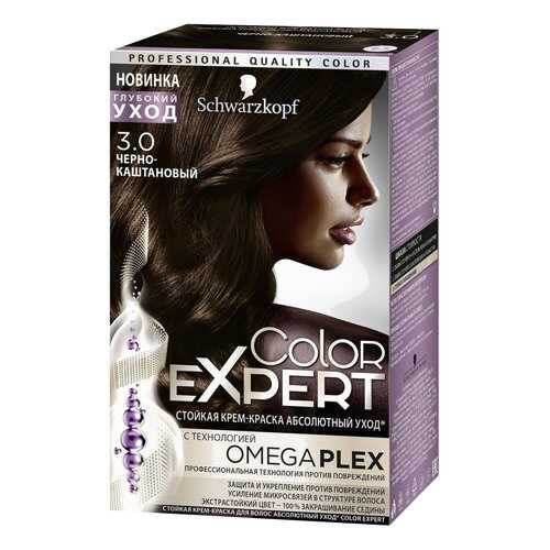 Краска для волос Schwarzkopf Color Expert Чёрно-Каштановый 3.0 в Улыбка Радуги