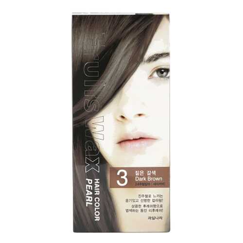 Краска для волос Welcos Fruits Wax Pearl Hair Color 03 Dark Brown 60 мл в Улыбка Радуги