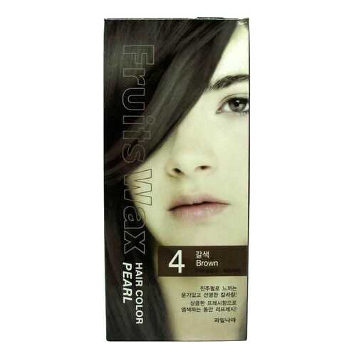 Краска для волос Welcos Fruits Wax Pearl Hair Color 04 Brown 60 мл в Улыбка Радуги