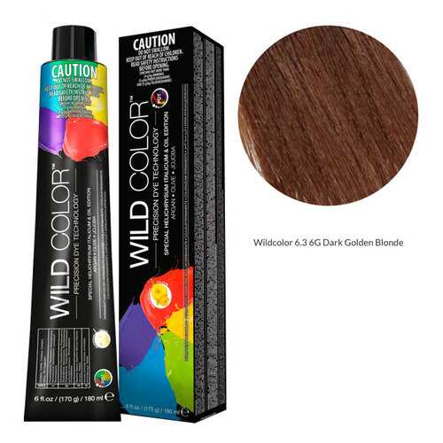 Wildcolor - Стойкая крем-краска Permanent Hair Color 6.3 6G Темно-золотой блонд 180 мл в Улыбка Радуги