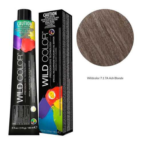 Wildcolor - Стойкая крем-краска Permanent Hair Color 7.1 7A Пепельный блонд 180 мл в Улыбка Радуги