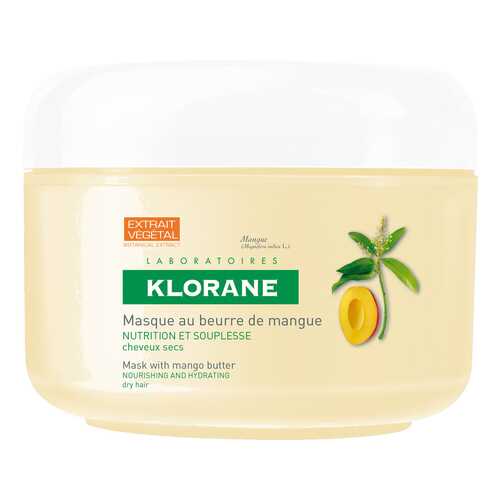 Маска для волос Klorane Hair Mask With Mango Butter 150 мл в Улыбка Радуги